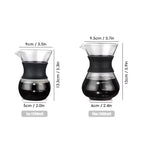 14 oz paperless glass coffee maker with stainless steel filter, reusable glass coffee maker, manual coffee dripper, hand pour over coffee maker with silicone sleeve