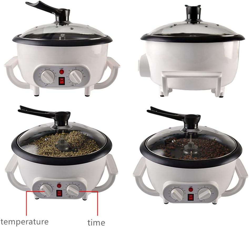 Electric Coffee Bean Roaster Machine for Home Use Large-capacity 750g/1.65lbs Household Grains Beans Peanuts Nuts Coffee Beans Baking Machine TIME (220V)