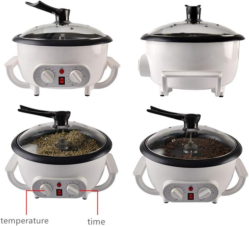 Electric Coffee Bean Roaster Machine for Home Use Large-capacity 750g/1.65lbs Household Grains Beans Peanuts Nuts Coffee Beans Baking Machine TIME (220V)