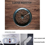 Electric Coffee Bean Roaster Machine for Home Use Large-capacity 750g/1.65lbs Household Grains Beans Peanuts Nuts Coffee Beans Baking Machine TIME (220V)