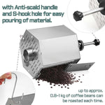 Commercial Electric Coffee Roaster 800g,Drum with Thermometer,3.4l Stainless Steel 360° Even Heat for Beans & Nuts