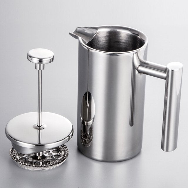 French Press Coffee, 350ml 800ml 1000ml French Press Coffee Maker Stainless Steel Double Walled Insulated Coffee Maker Pot, Dishwasher Safe Coffee Pot