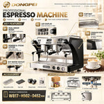 Commercial Espresso Coffee Machine 2 Group Dual Boiler with Imported Rotary Pump for Cafe Coffee Shop Restaurant
