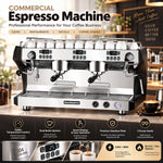Commercial Espresso Coffee Machine 2 Group Dual Boiler with Imported Rotary Pump for Cafe Coffee Shop Restaurant