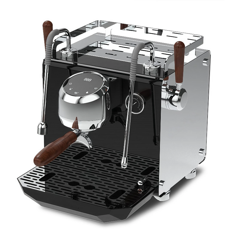 Dual Boiler Espresso Machine 600ml+1L, 58mm Commercial Extraction, PID, Auto Pre-Infusion, 2250W