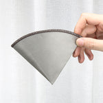 Coffee Dripper Stainless Steel Reusable Drip Cone Coffee Filter Portable Coffee Machine Paperless Metal Fine Mesh Filter