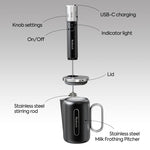 Custom Mold Competitive Price IPX4 Waterproof 3 Mode 5200RPM High Speed Automatic Milk Frother for Global Coffee Market