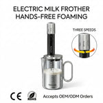 Custom Mold Competitive Price IPX4 Waterproof 3 Mode 5200RPM High Speed Automatic Milk Frother for Global Coffee Market