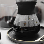14 oz paperless glass coffee maker with stainless steel filter, reusable glass coffee maker, manual coffee dripper, hand pour over coffee maker with silicone sleeve